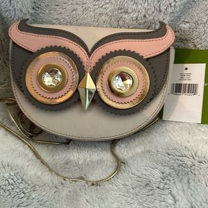 KATE SPADE OWL Blaze A Trail Pink Crossbody